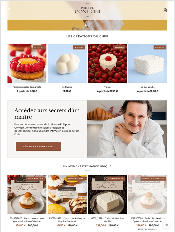 Refonte & Maintenance Shopify : Philippe Conticini