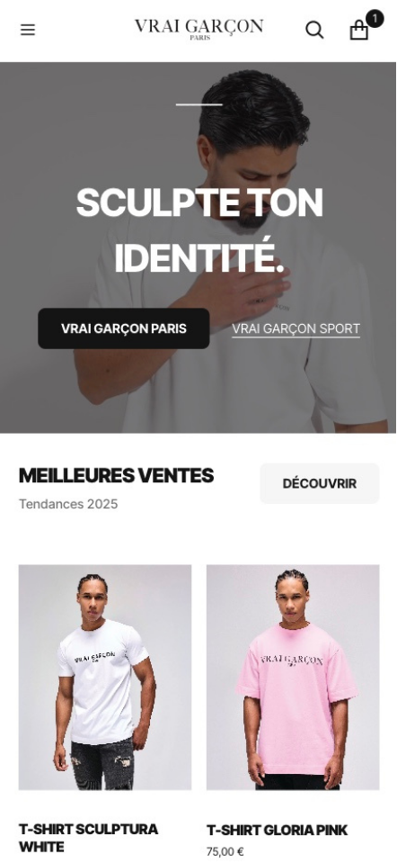 Migration Shopify : Vrai Garçon